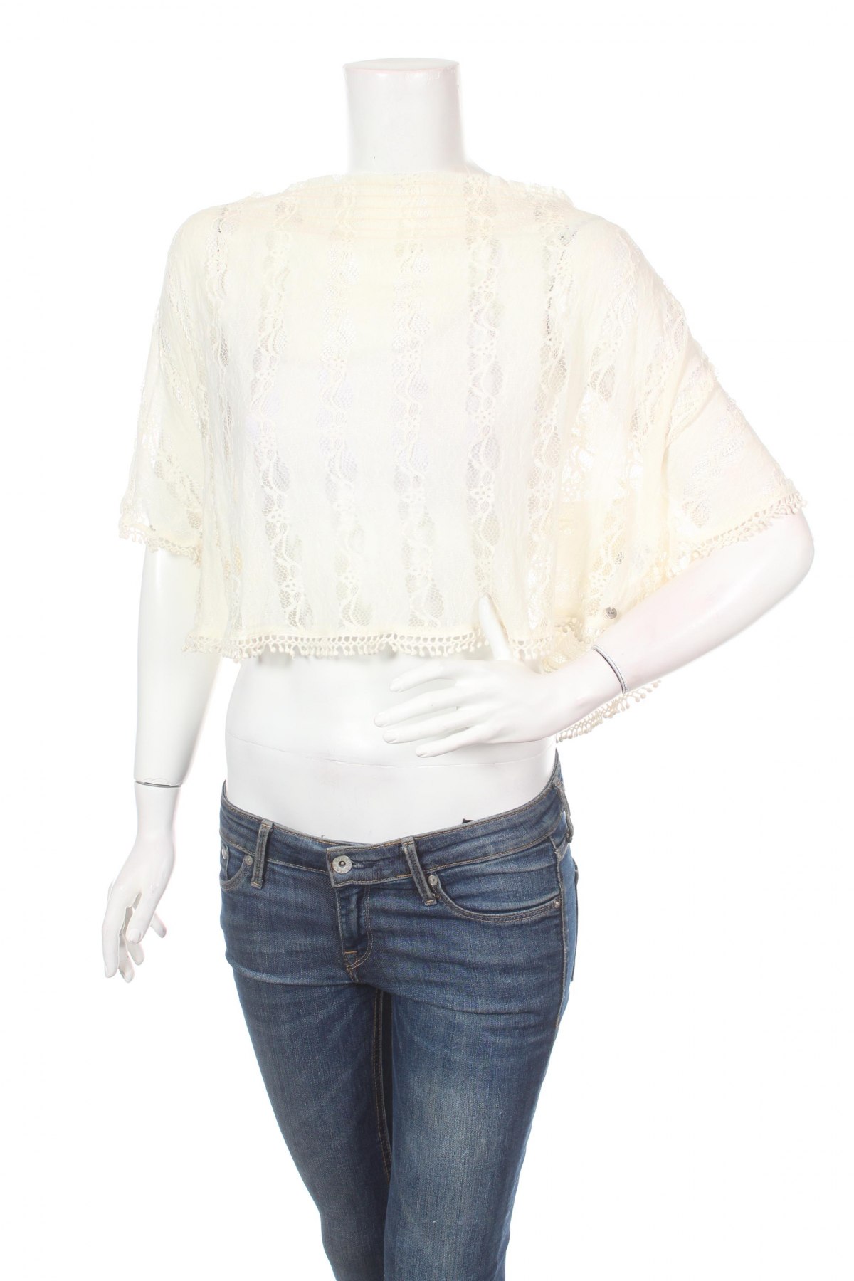 Дамска блуза Abercrombie & Fitch, Размер S, Цвят Екрю, Цена 26,00 лв.