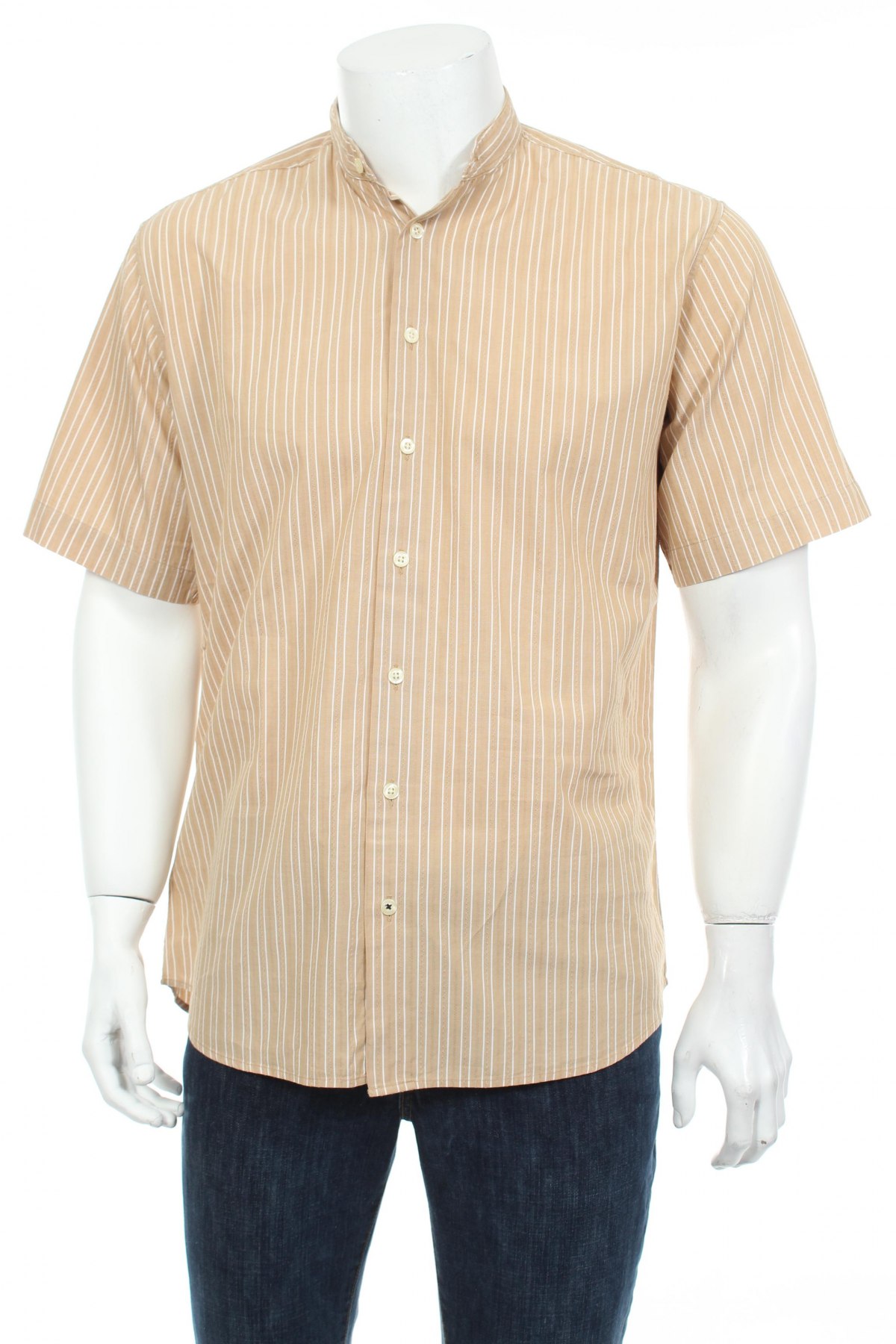 Мъжка риза Warren & Parker, Размер S, Цвят Бежов, Цена 28,60 лв.