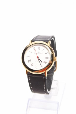 Часовник Yonger & Bresson, Цвят Черен, Естествена кожа, метал, Цена 53,85 лв.