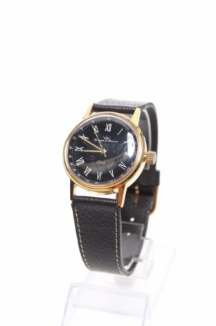 Часовник Yonger & Bresson, Цвят Черен, Естествена кожа, метал, Цена 53,85 лв.
