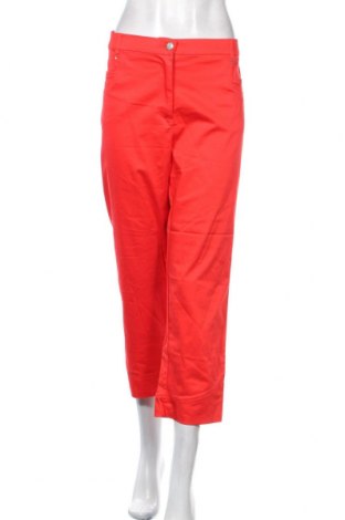 Dámské kalhoty  Noni B, Velikost XL, Barva Červená, 66% bavlna, 30% polyamide, 4% pravá kůže, Cena  223,00 Kč