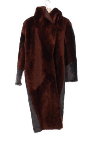 Δερμάτινο γυναικείο παλτό Vespucci by VSP, Μέγεθος XS, Χρώμα Καφέ, Φυσική τρίχα, Τιμή 614,30 €