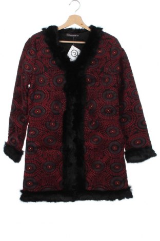 Дамско палто Antik Batik, Размер XS, Цвят Червен, Памук, естествен косъм, Цена 559,65 лв.
