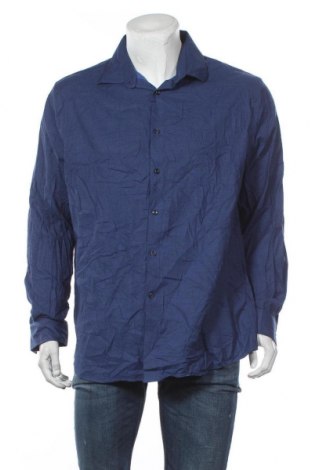 Męska koszula Michael Kors, Rozmiar XL, Kolor Niebieski, 96% bawełna, 4% elastyna, Cena 184,24 zł