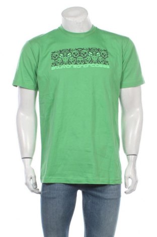 Мъжка тениска American Apparel, Размер L, Цвят Зелен, Памук, Цена 18,48 лв.