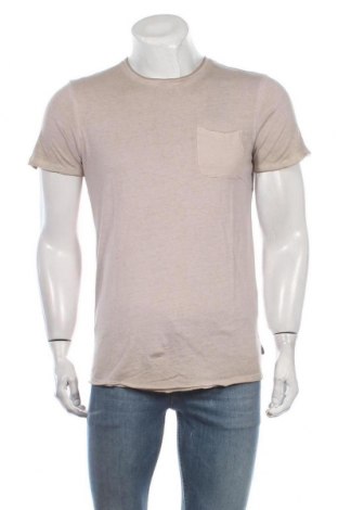 Мъжка тениска Jack & Jones, Размер M, Цвят Бежов, Памук, Цена 21,56 лв.