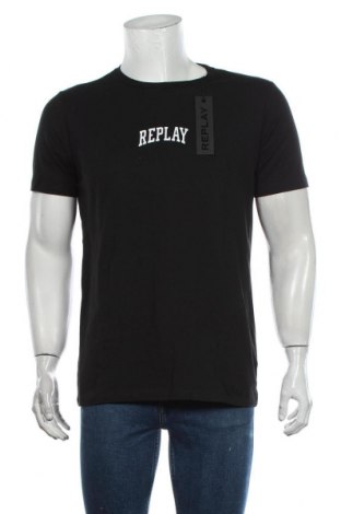 Tricou de bărbați Replay, Mărime XL, Culoare Negru, Bumbac, Preț 198,02 Lei