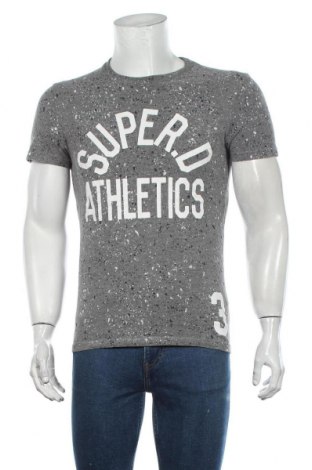 Мъжка тениска Superdry, Размер S, Цвят Сив, 50% памук, 50% полиестер, Цена 32,13 лв.