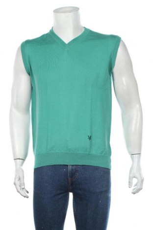 Мъжки пуловер Lyle & Scott, Размер M, Цвят Зелен, Мерино, Цена 17,36 лв.
