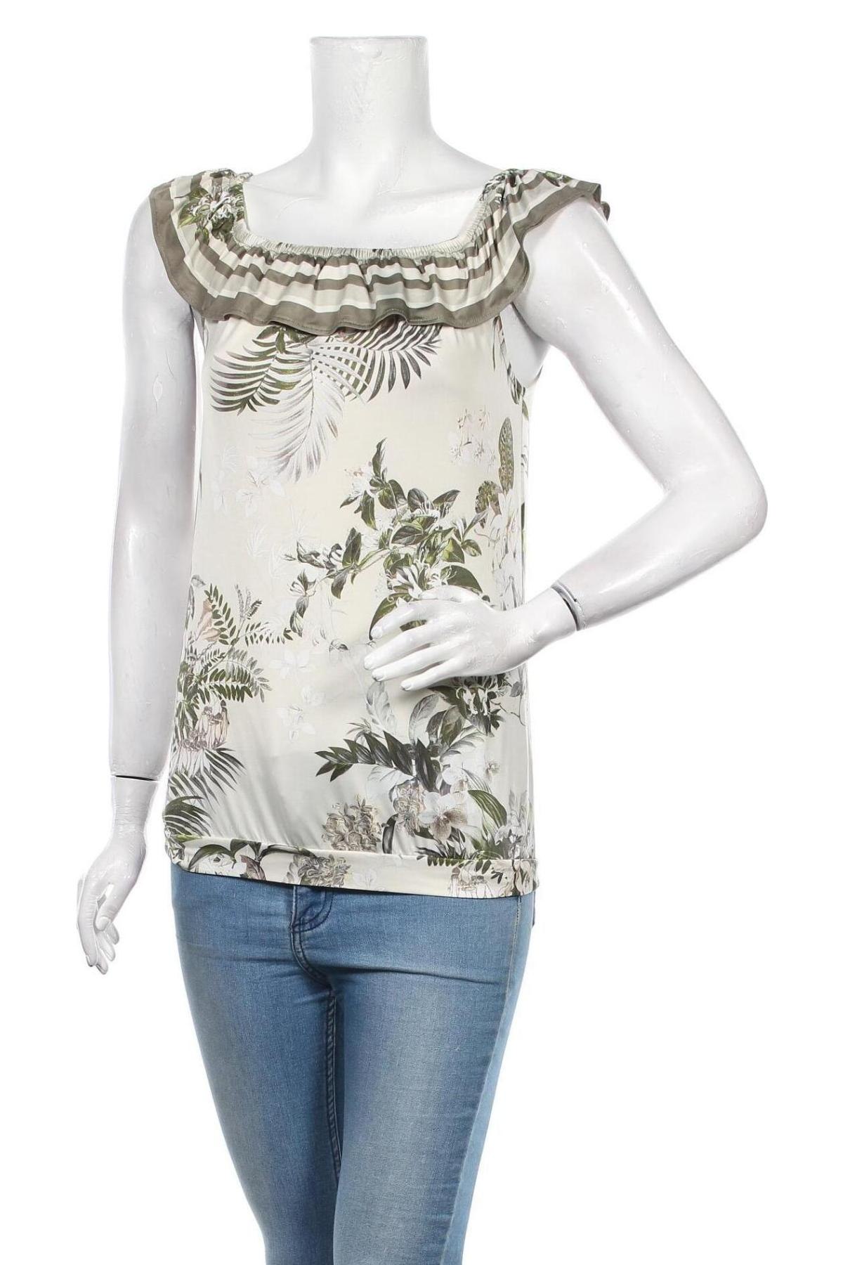 Дамска блуза Atmos Fashion, Размер S, Цвят Екрю, 93% полиестер, 7% еластан, Цена 13,65 лв.