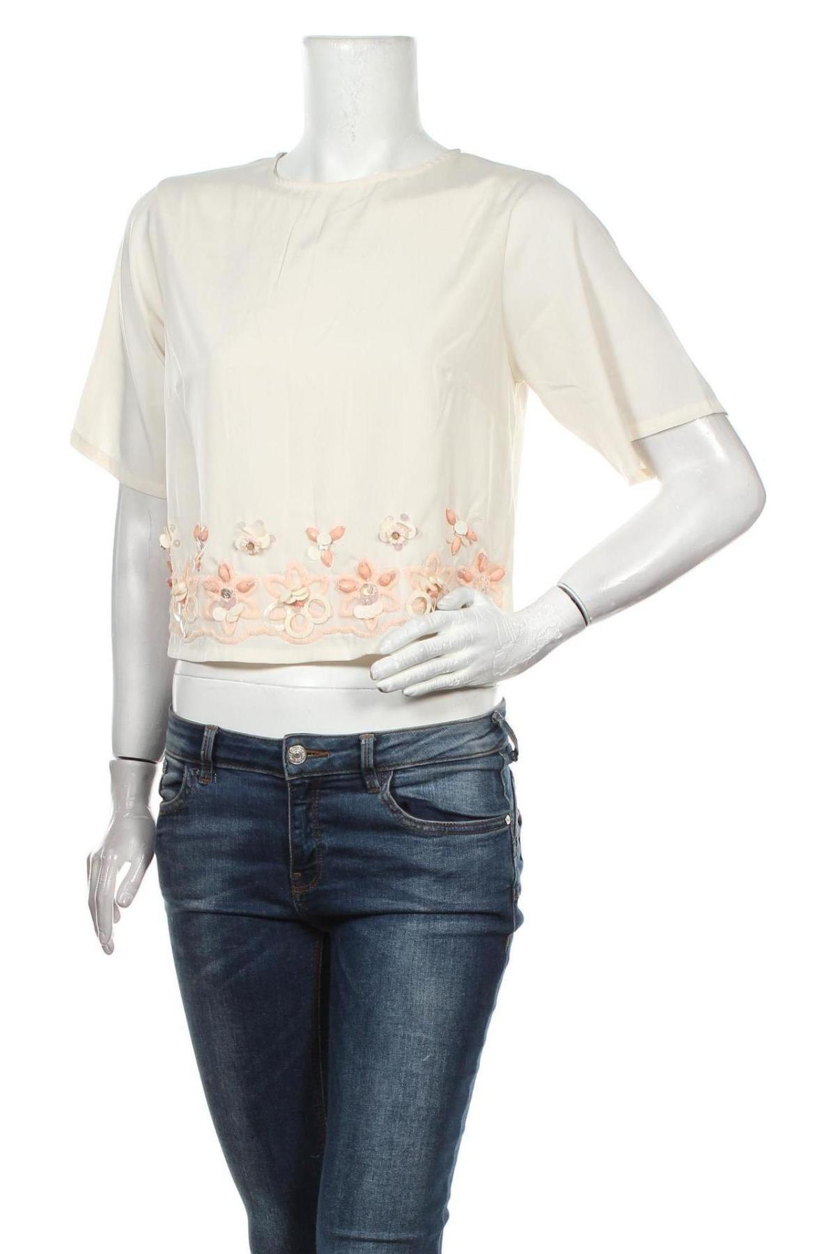 Γυναικεία μπλούζα Yumi, Μέγεθος M, Χρώμα Εκρού, Πολυεστέρας, Τιμή 8,04 €
