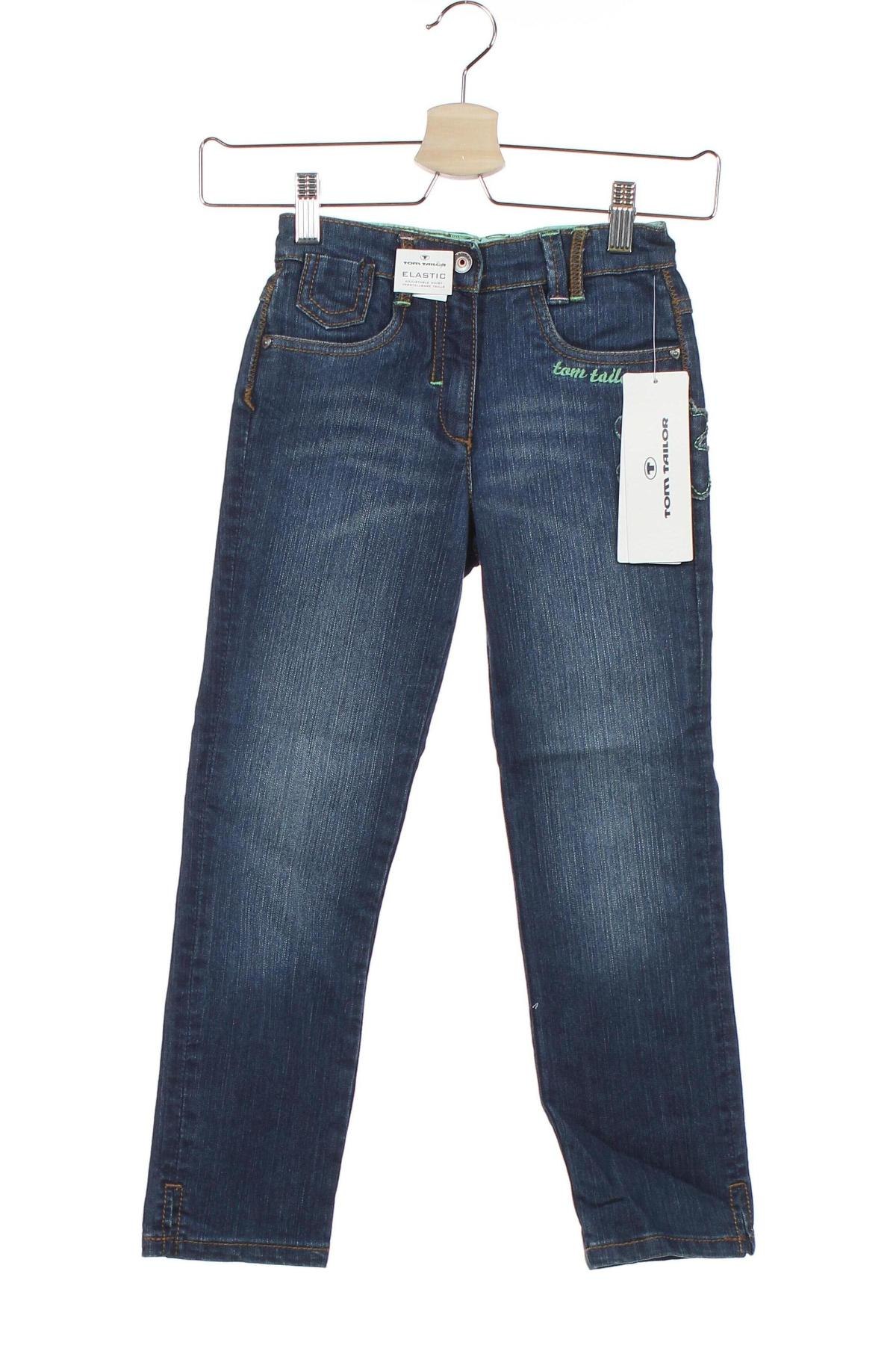 Dětské džíny  Tom Tailor, Velikost 5-6y/ 116-122 cm, Barva Modrá, 88% bavlna, 11% polyester, 1% elastan, Cena  646,00 Kč
