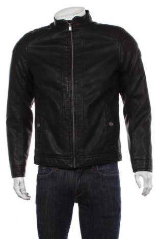 Ανδρικό δερμάτινο μπουφάν Tom Tailor, Μέγεθος S, Χρώμα Μαύρο, Τιμή 47,83 €