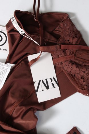 Bodysuit Zara, Μέγεθος S, Χρώμα Καφέ, Τιμή 12,28 €