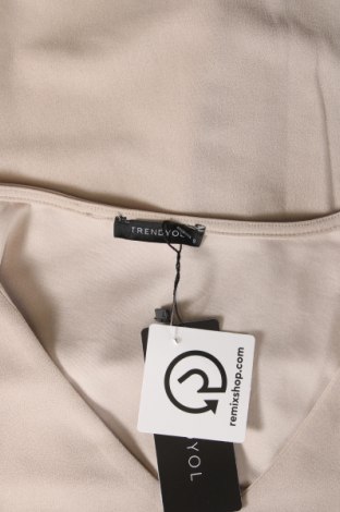 Γυναικεία μπλούζα-Κορμάκι Trendyol, Μέγεθος S, Χρώμα  Μπέζ, Τιμή 15,88 €