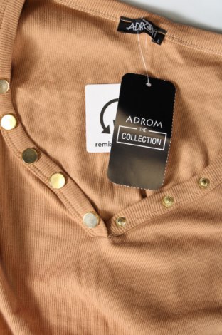 Γυναικεία μπλούζα Adrom, Μέγεθος L, Χρώμα Καφέ, Τιμή 15,68 €