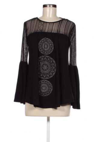 Γυναικεία μπλούζα Desigual, Μέγεθος S, Χρώμα Μαύρο, Τιμή 31,73 €