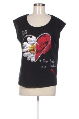 Γυναικεία μπλούζα Desigual, Μέγεθος M, Χρώμα Μαύρο, Τιμή 24,55 €
