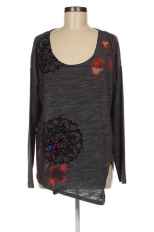 Γυναικεία μπλούζα Desigual, Μέγεθος XL, Χρώμα Γκρί, Τιμή 47,32 €