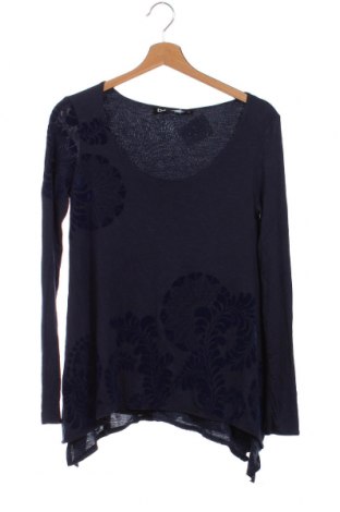 Γυναικεία μπλούζα Desigual, Μέγεθος XS, Χρώμα Μπλέ, Τιμή 14,00 €
