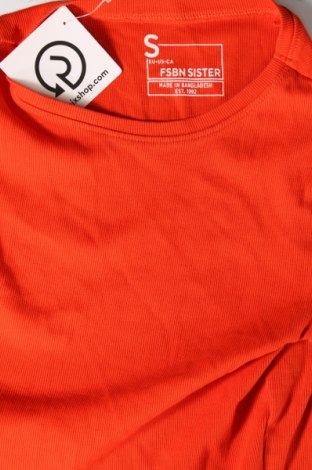 Γυναικεία μπλούζα FSBN Sister, Μέγεθος S, Χρώμα Πορτοκαλί, Τιμή 5,25 €