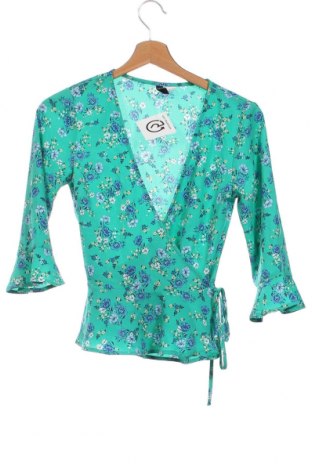 Дамска блуза H&M Divided, Размер XXS, Цвят Зелен, Цена 4,79 лв.