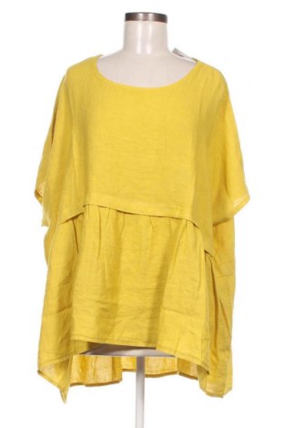 Γυναικεία μπλούζα Lin Passion, Μέγεθος XXL, Χρώμα Κίτρινο, Τιμή 55,67 €