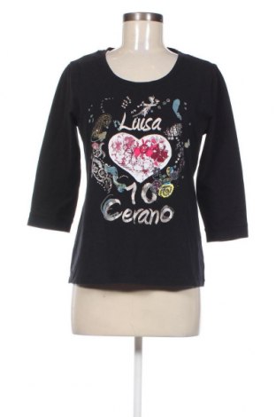 Γυναικεία μπλούζα Luisa Cerano, Μέγεθος L, Χρώμα Μαύρο, Τιμή 15,00 €