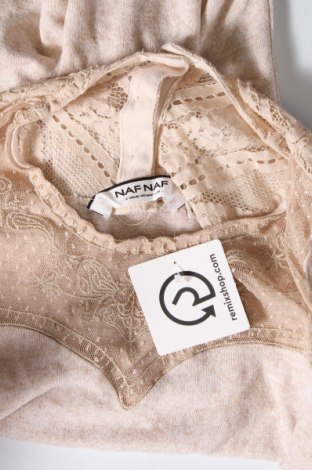 Γυναικεία μπλούζα Naf Naf, Μέγεθος S, Χρώμα  Μπέζ, Τιμή 17,39 €