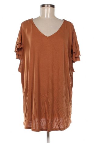Дамска блуза Sheego, Размер 5XL, Цвят Кафяв, Цена 62,37 лв.