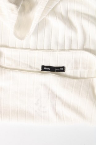 Γυναικεία μπλούζα Sinsay, Μέγεθος XS, Χρώμα Λευκό, Τιμή 5,88 €