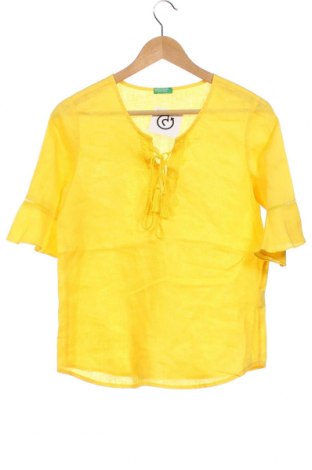 Γυναικεία μπλούζα United Colors Of Benetton, Μέγεθος XS, Χρώμα Κίτρινο, Τιμή 8,70 €