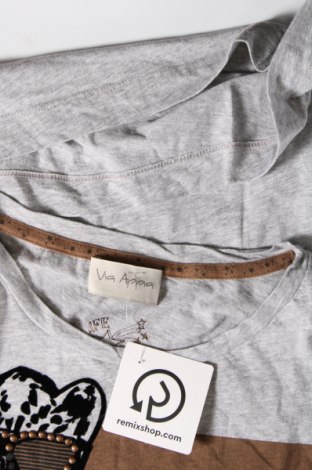 Γυναικεία μπλούζα Via Appia, Μέγεθος M, Χρώμα Γκρί, Τιμή 5,26 €