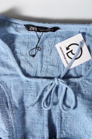 Дамска блуза Zara, Размер S, Цвят Син, Цена 62,00 лв.