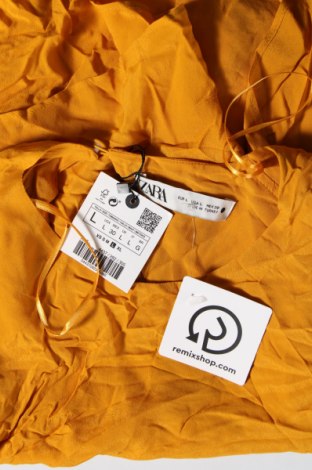 Дамска блуза Zara, Размер L, Цвят Жълт, Цена 62,00 лв.