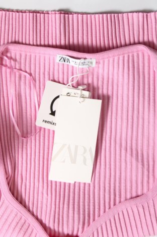 Дамска блуза Zara, Размер M, Цвят Розов, Цена 61,94 лв.
