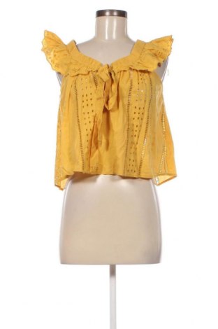 Дамска блуза Zara Trafaluc, Размер S, Цвят Жълт, Цена 12,00 лв.