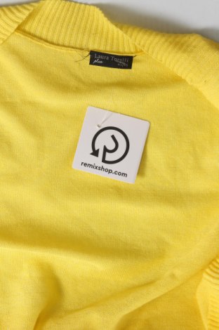 Γυναικεία ζακέτα Laura Torelli, Μέγεθος XL, Χρώμα Κίτρινο, Τιμή 9,69 €