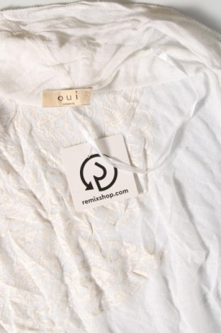 Γυναικεία ζακέτα Oui, Μέγεθος M, Χρώμα Λευκό, Τιμή 20,71 €