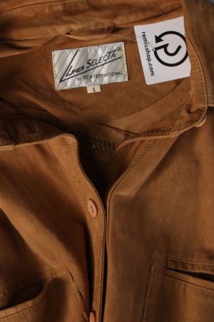 Dámska kožená bunda  Linea, Veľkosť L, Farba Hnedá, Cena  12,79 €