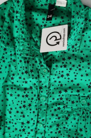 Γυναικείο πουκάμισο H&M Divided, Μέγεθος XS, Χρώμα Πράσινο, Τιμή 5,12 €