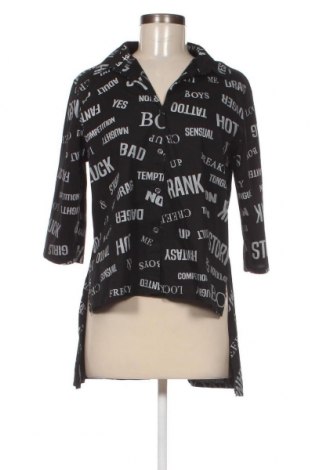 Γυναικείο πουκάμισο Made In Italy, Μέγεθος L, Χρώμα Μαύρο, Τιμή 7,29 €