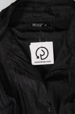 Γυναικείο πουκάμισο Okay, Μέγεθος M, Χρώμα Μαύρο, Τιμή 2,32 €