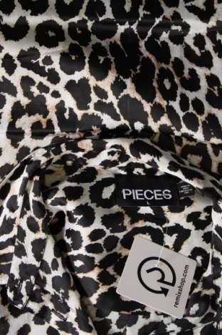 Γυναικείο πουκάμισο Pieces, Μέγεθος L, Χρώμα Πολύχρωμο, Τιμή 4,00 €