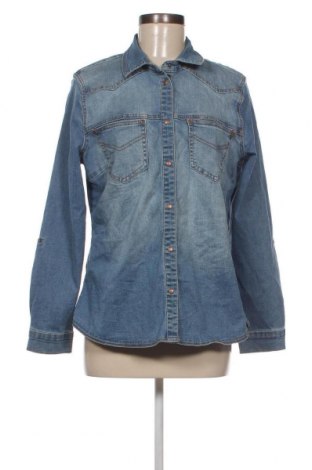 Γυναικείο πουκάμισο Pulz Jeans, Μέγεθος L, Χρώμα Μπλέ, Τιμή 12,62 €