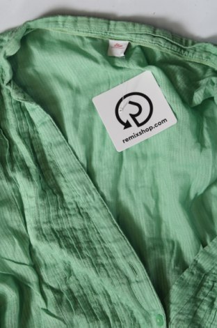 Γυναικείο πουκάμισο S.Oliver, Μέγεθος M, Χρώμα Πράσινο, Τιμή 21,03 €