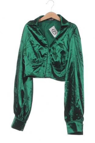 Дамска риза SHEIN, Размер XS, Цвят Зелен, Цена 13,39 лв.