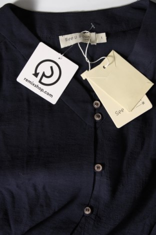 Γυναικείο πουκάμισο See U Soon, Μέγεθος S, Χρώμα Μπλέ, Τιμή 11,91 €