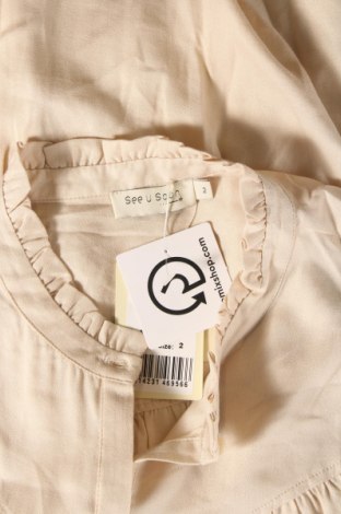 Γυναικείο πουκάμισο See U Soon, Μέγεθος M, Χρώμα  Μπέζ, Τιμή 13,89 €