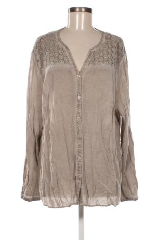 Γυναικείο πουκάμισο Ulla Popken, Μέγεθος XL, Χρώμα  Μπέζ, Τιμή 17,88 €